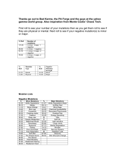Minor Negative Mutations