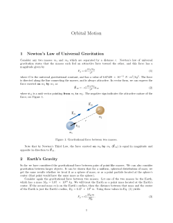 Orbital Motion - Bradley University