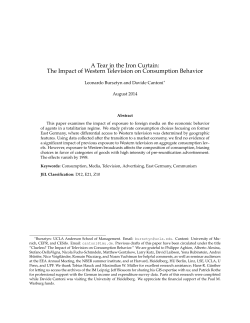 A Tear in the Iron Curtain: The Impact of Western Television on