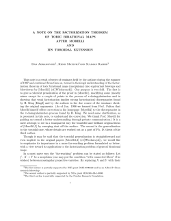 A NOTE ON THE FACTORIZATION THEOREM OF