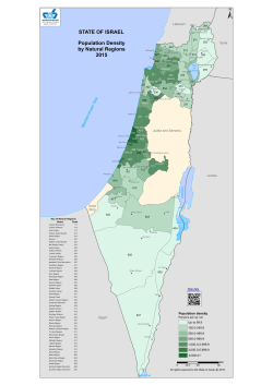 Population Density by Natural Regions 2015 STATE OF ISRAEL