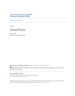 Animal Poems - ScholarWorks@UARK