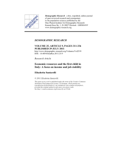 Economic resources and the first child in Italy