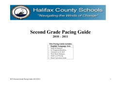 Second Grade Pacing Guide - Halifax County School District