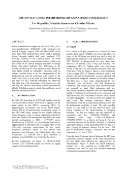 ERS-ENVISAT CROSS-INTERFEROMETRY