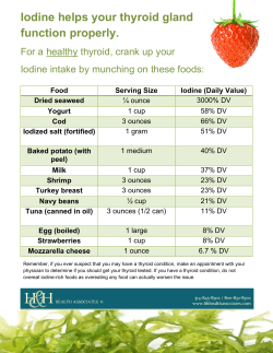 Iodine helps your thyroid gland function properly.