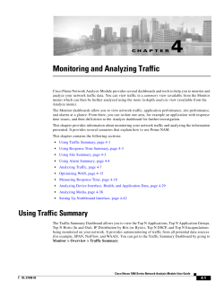 Monitoring and Analysis
