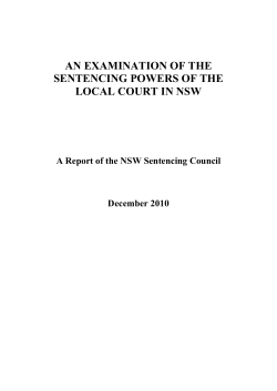 an examination of the sentencing powers of the local court in nsw