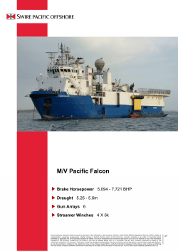 M/V Pacific Falcon - Swire Pacific Offshore