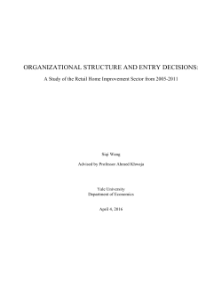 organizational structure and entry decisions