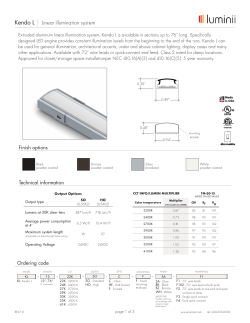 Kendo L Linear illumination system