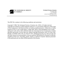 the geological society of america