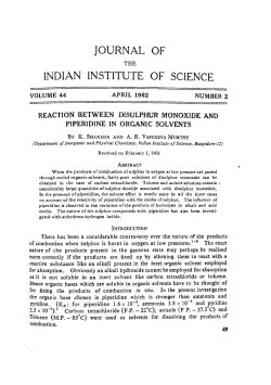 journal of indian institute of science - Journal of the Indian Institute of