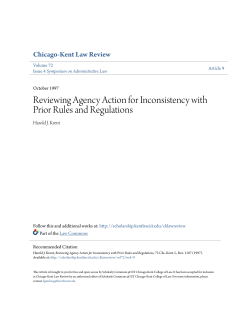 Reviewing Agency Action for Inconsistency with Prior Rules and