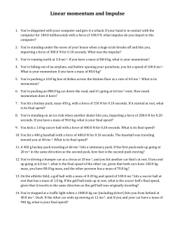 Linear momentum and Impulse