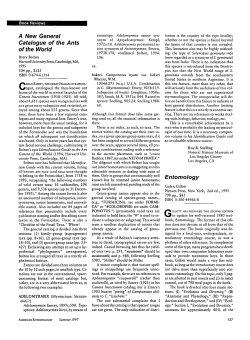 A New General Catalogue of the Ants of the World
