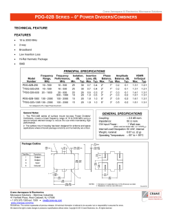 PDG-02B Series - 0 Power Dividers/Combiners