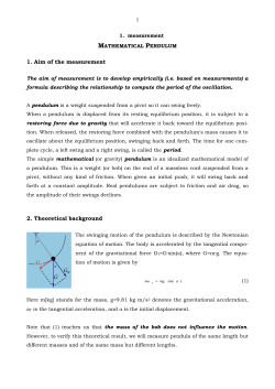 1 1. Aim of the measurement 2. Theoretical background