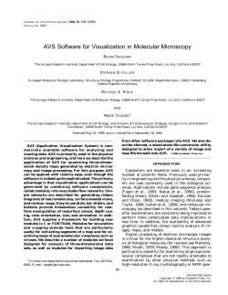 AVS Software for Visualization in Molecular Microscopy