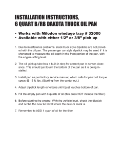 installation instructions, 6 quart b/rb dakota truck oil pan