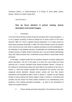 Holsanova (forthc - Lund University Cognitive Science