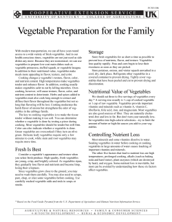 Fcs3-106: Vegetable Preparation for the Family