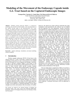 Modeling of the Movement of the Endoscopy Capsule inside GI Tract