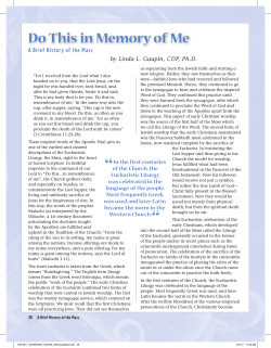 History of Eucharist (the Mass)