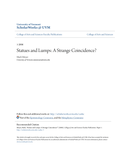 Statues and Lumps: A Strange Coincidence?