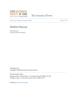 Herbert Hoover - Iowa Research Online