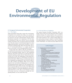 Development of EU Environmental Regulation
