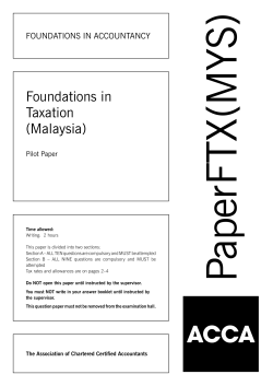 Foundations in Taxation (Malaysia)
