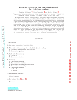 Interacting quintessence from a variational approach Part I