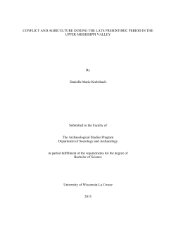 CONFLICT AND AGRICULTURE DURING THE LATE