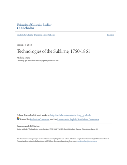 Technologies of the Sublime, 1750-1861 - CU Scholar