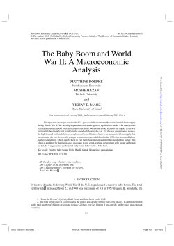 The Baby Boom and World War II: A Macroeconomic