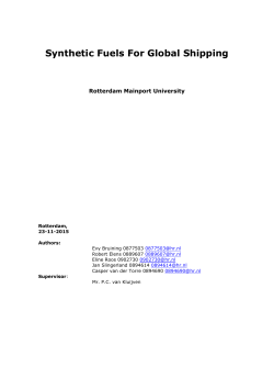 Synthetic Fuels For Global Shipping