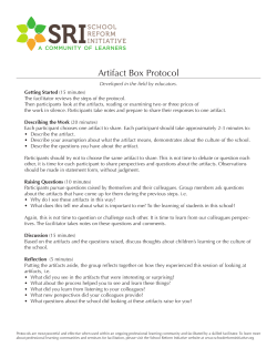 Artifact Box Protocol - School Reform Initiative