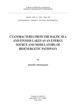 cyanobacteria from the baltic sea and finnish lakes as an energy