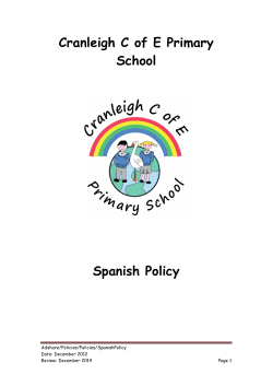 Cranleigh C of E Primary School Spanish Policy