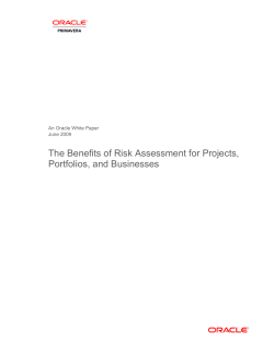 The Benefits of Risk Assessment on Projects, Portfolios