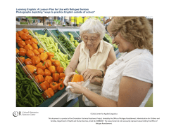 Learning English handout - Cultural Orientation Resource Center