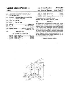 Activity book with removable manipulatives