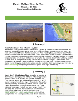 Death Valley Bicycle Tour