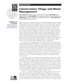 Conservation Tillage and Weed Management - ANR Catalog