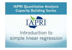Introduction to simple linear regression
