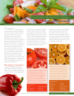 Culinary Nutrition News - American Culinary Federation