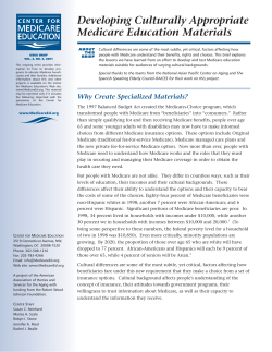 Developing Culturally Appropriate Medicare Education Materials