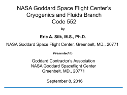 NASA Goddard Space Flight Center`s Cryogenics and Fluids
