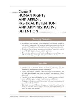 human rights and arrest, pre-trial detention and